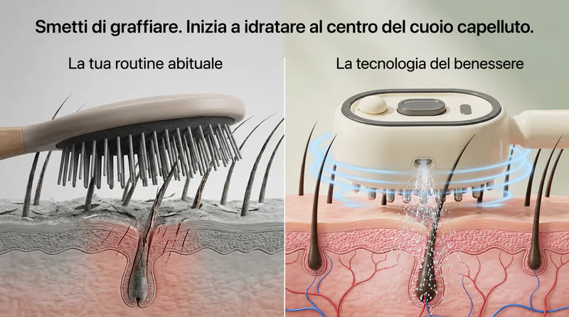 Pettine Massaggiante Vapore 3in1