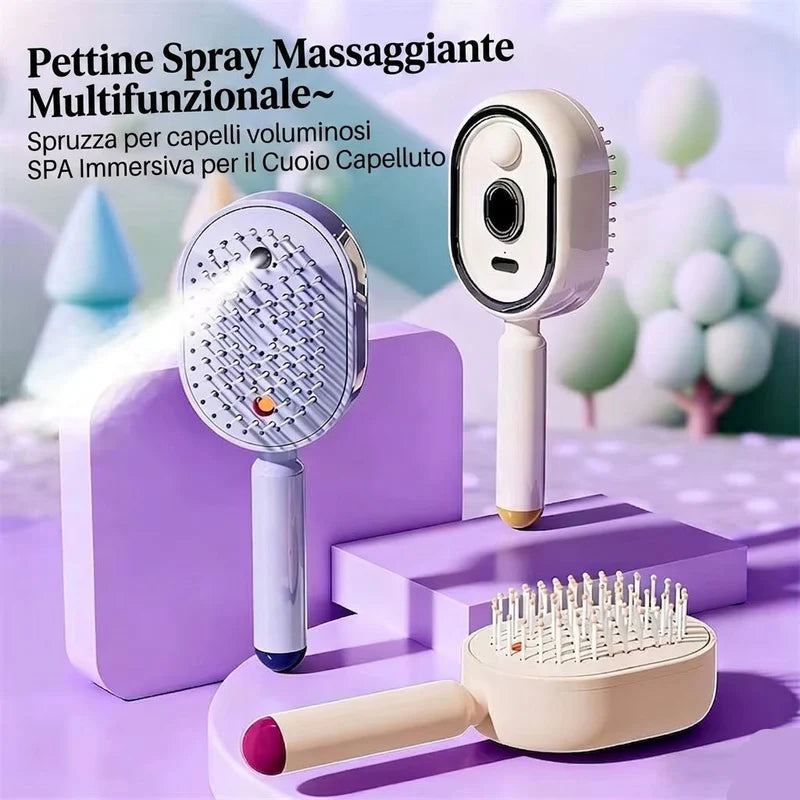 Pettine Massaggiante Vapore 3in1