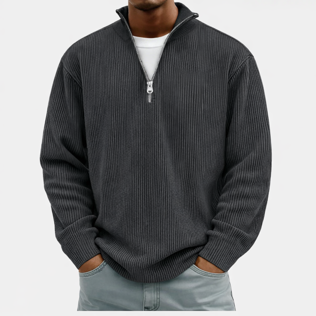 Polo Uomo con Zip a Coste