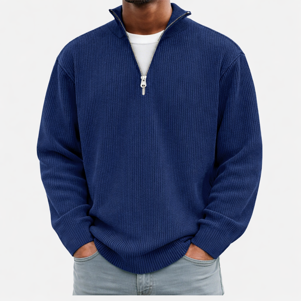 Polo Uomo con Zip a Coste