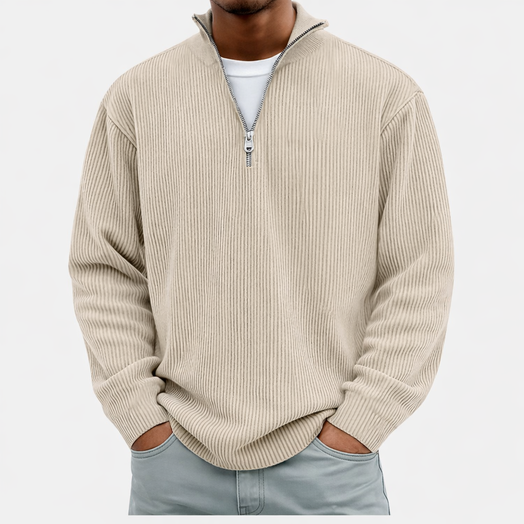 Polo Uomo con Zip a Coste
