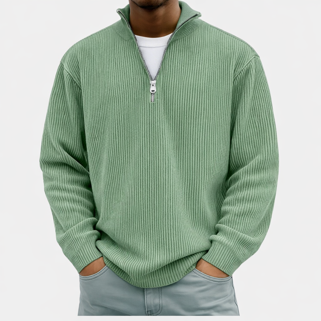 Polo Uomo con Zip a Coste