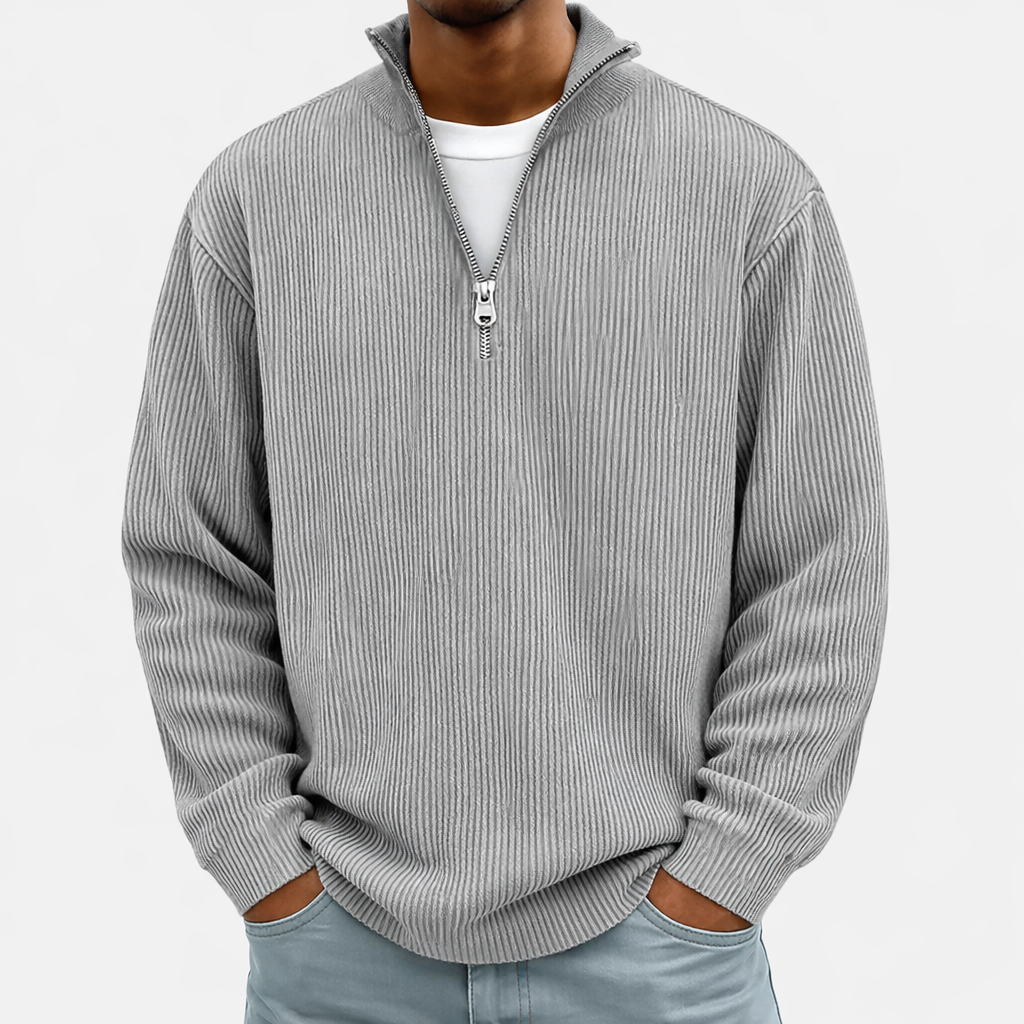 Polo Uomo con Zip a Coste