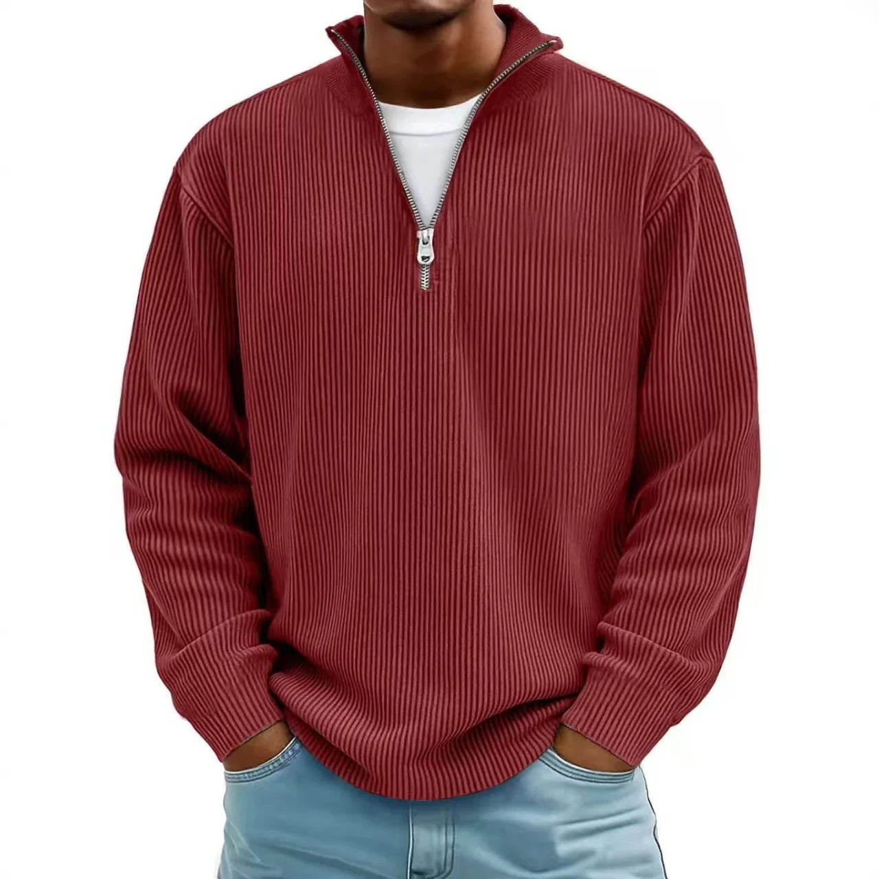 Polo Uomo con Zip a Coste