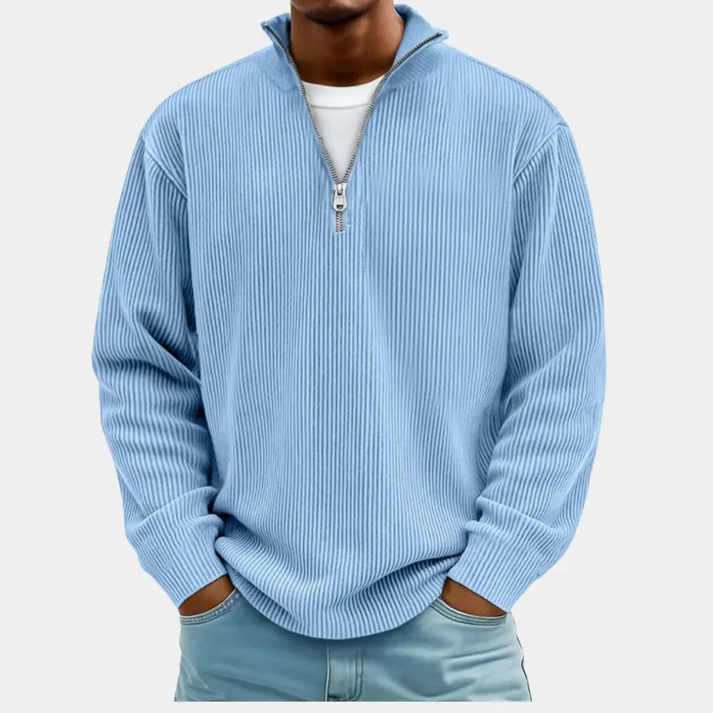 Polo Uomo con Zip a Coste